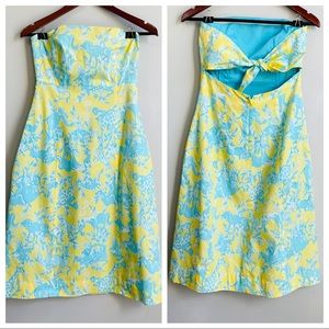 Lilly Pulitzer Tie back strapless midi dress